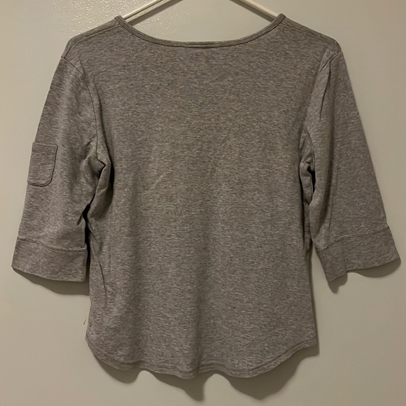 Ann Taylor Loft Gray Shirt - Picture 2 of 6